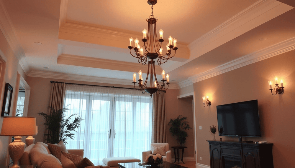 Éclairage intérieur élégant et durable : harmoniser LED, lustres et appliques murales pour une ambiance chaleureuse