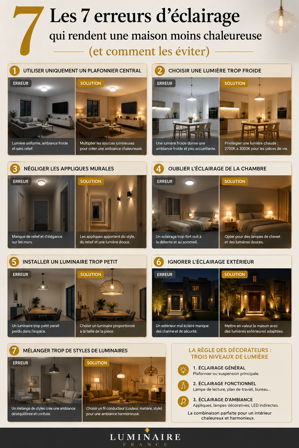 Les 7 erreurs d’éclairage qui rendent une maison moins chaleureuse (et comment les éviter)