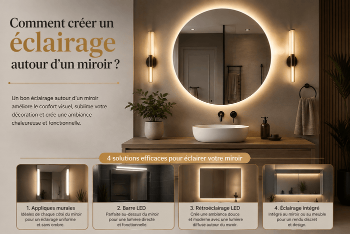 Comment créer un éclairage autour d'un mirroir ?
