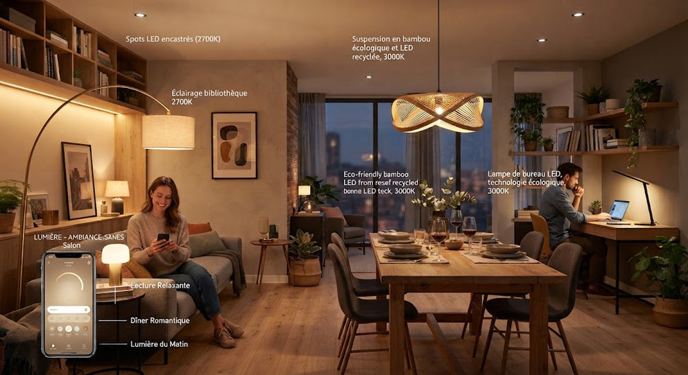 Éclairage intérieur modulable et LED : personnaliser chaque pièce avec des luminaires design et éco-responsables