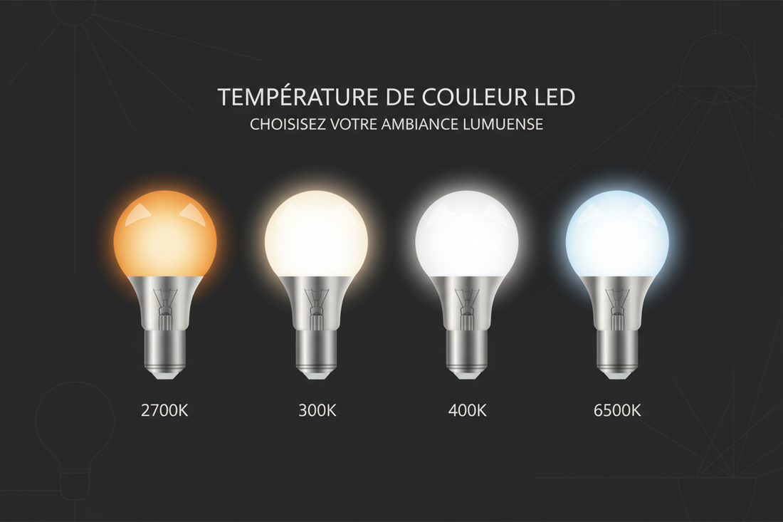 Quelle température de couleur LED choisir (2700K, 3000K, 4000K ou 6500K) ?