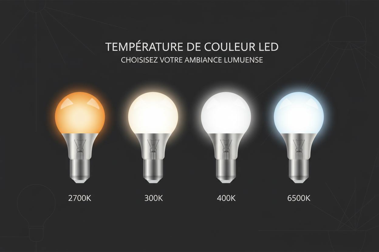 Quelle température de couleur LED choisir (2700K, 3000K, 4000K ou 6500K) ?