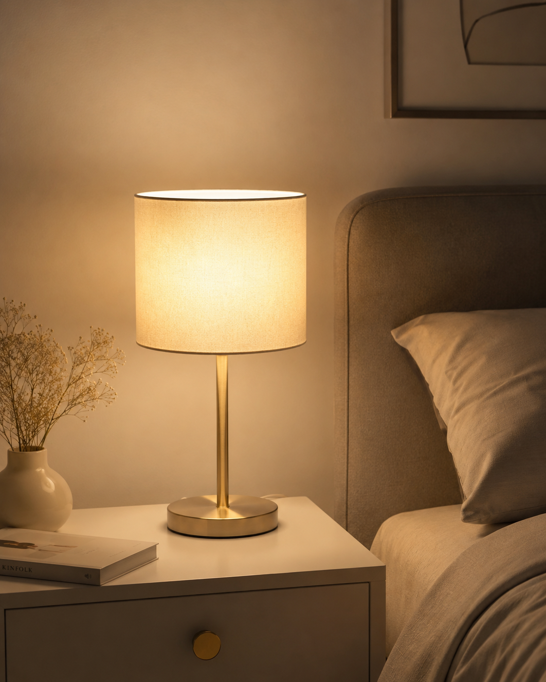 Lampe de Chevet Design LED – Éclairage Doux pour Chambre Moderne