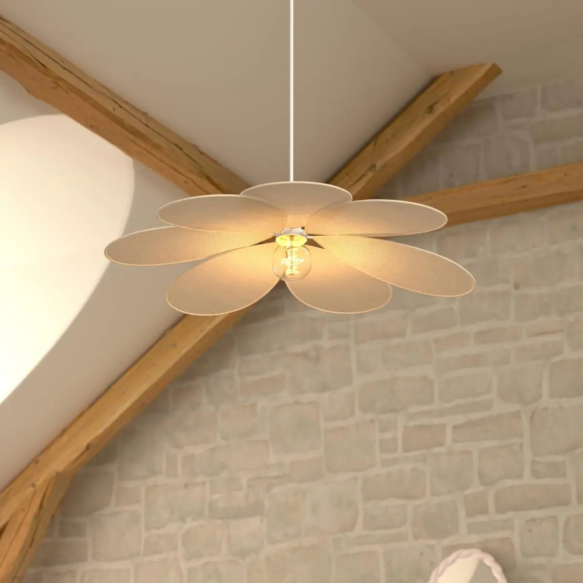 luminaire pétale rose