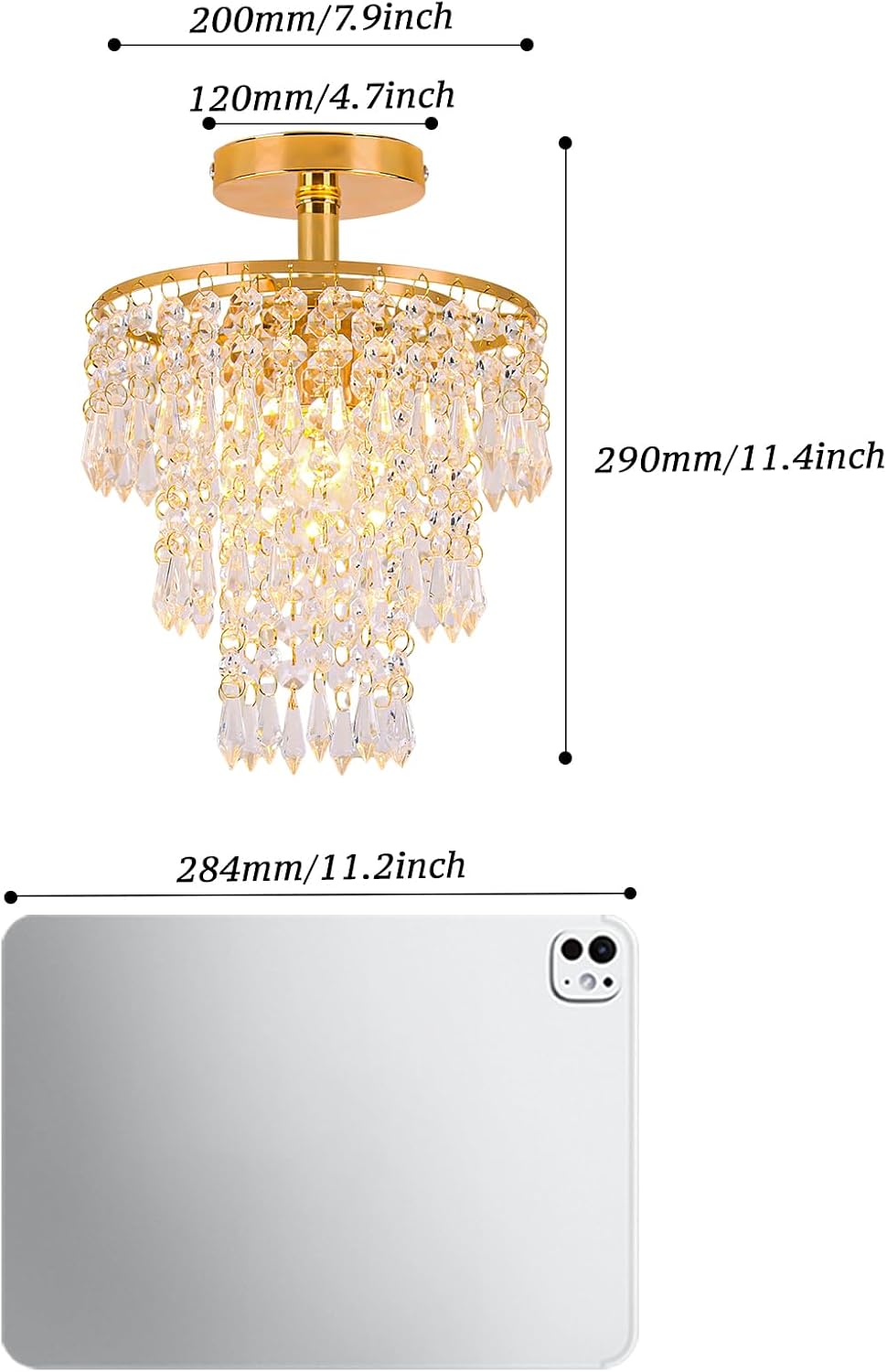 Lustre Cristal LED Moderne