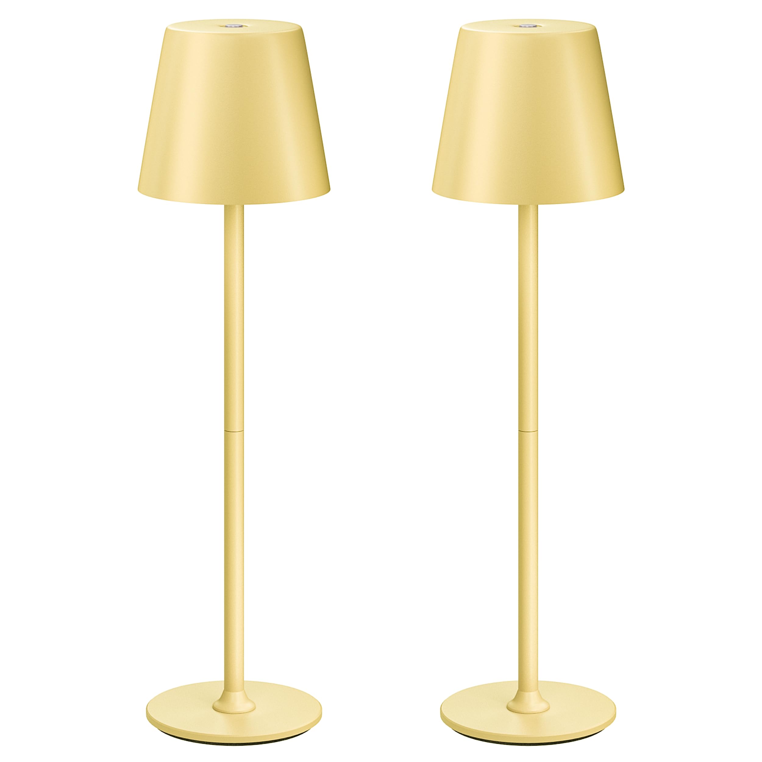 lot de 2 lampes chevet usb jaune 