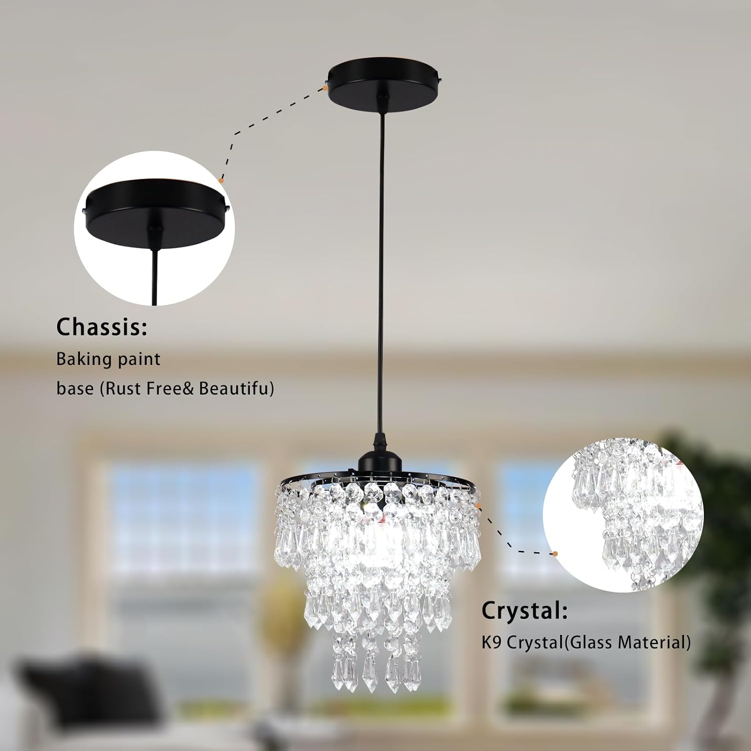 Lustre Cristal LED Moderne