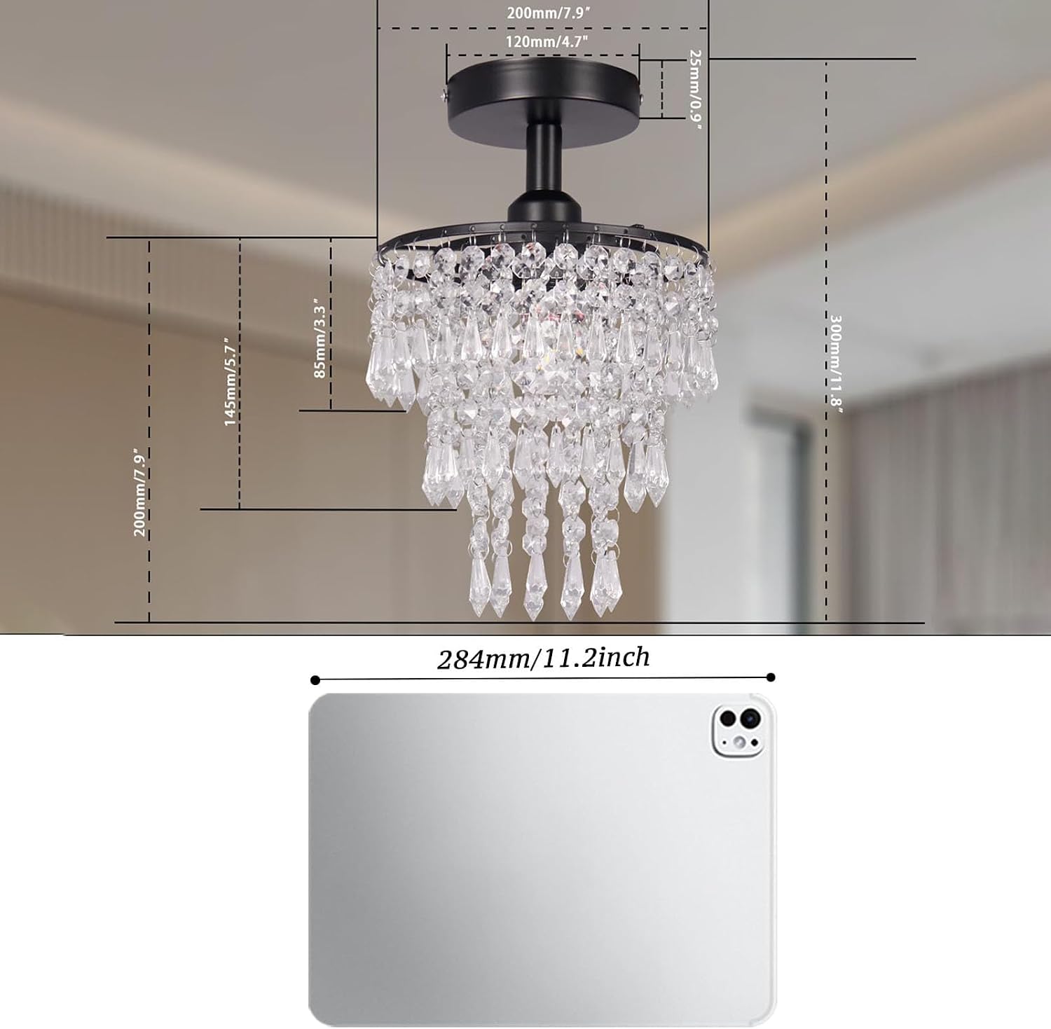Lustre Cristal LED Moderne