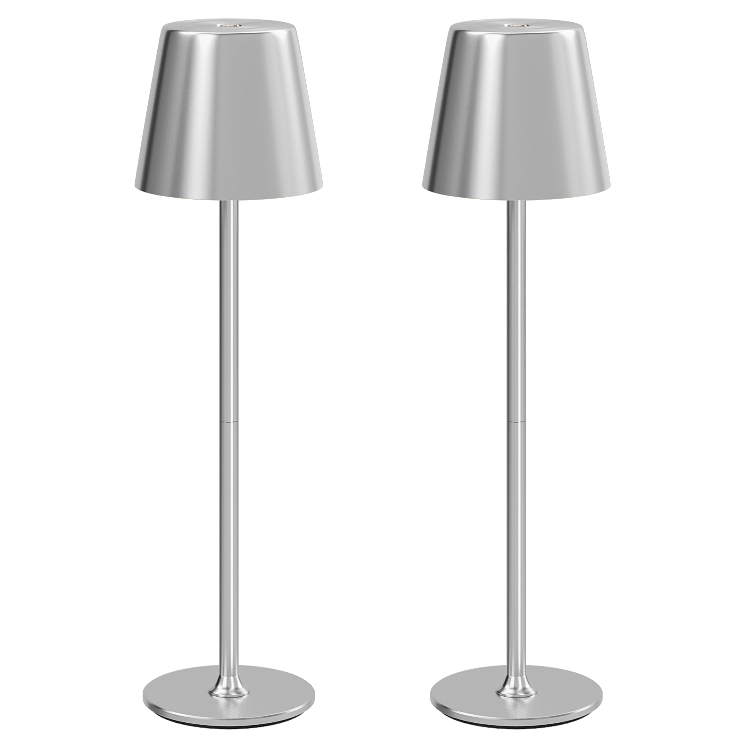 lot de 2 lampe chevet usb argent 