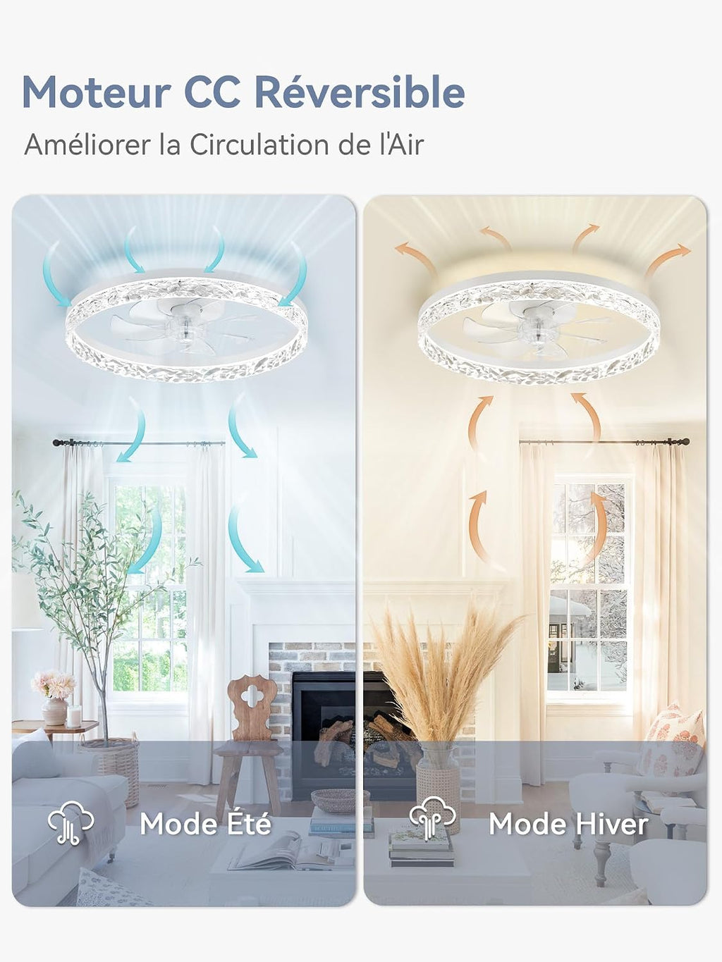 ZMISHIBO Ventilateur de Plafond