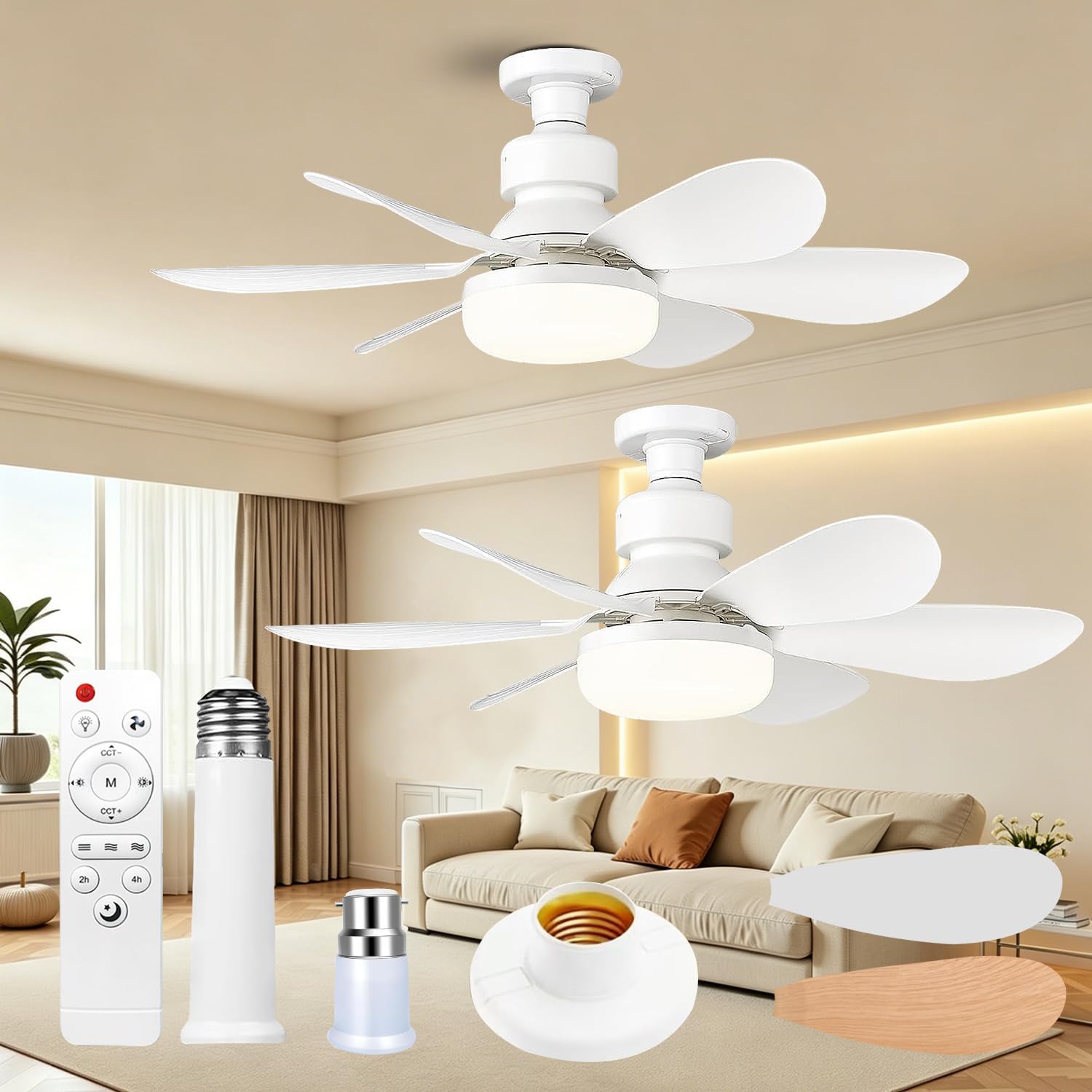 Ventilateur de Plafond pas cher avec Lumière et Télécommande