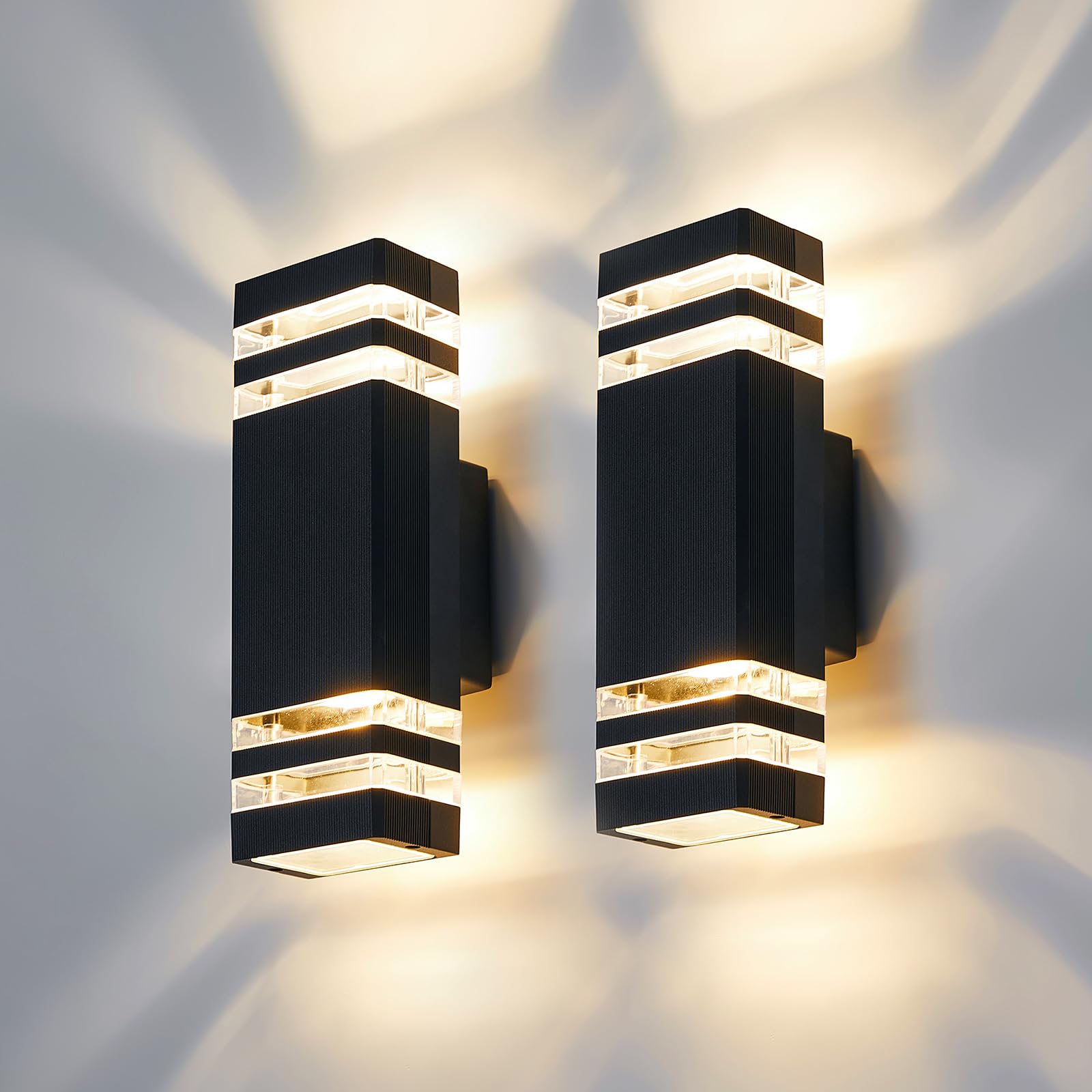applique murale extérieure LED noire