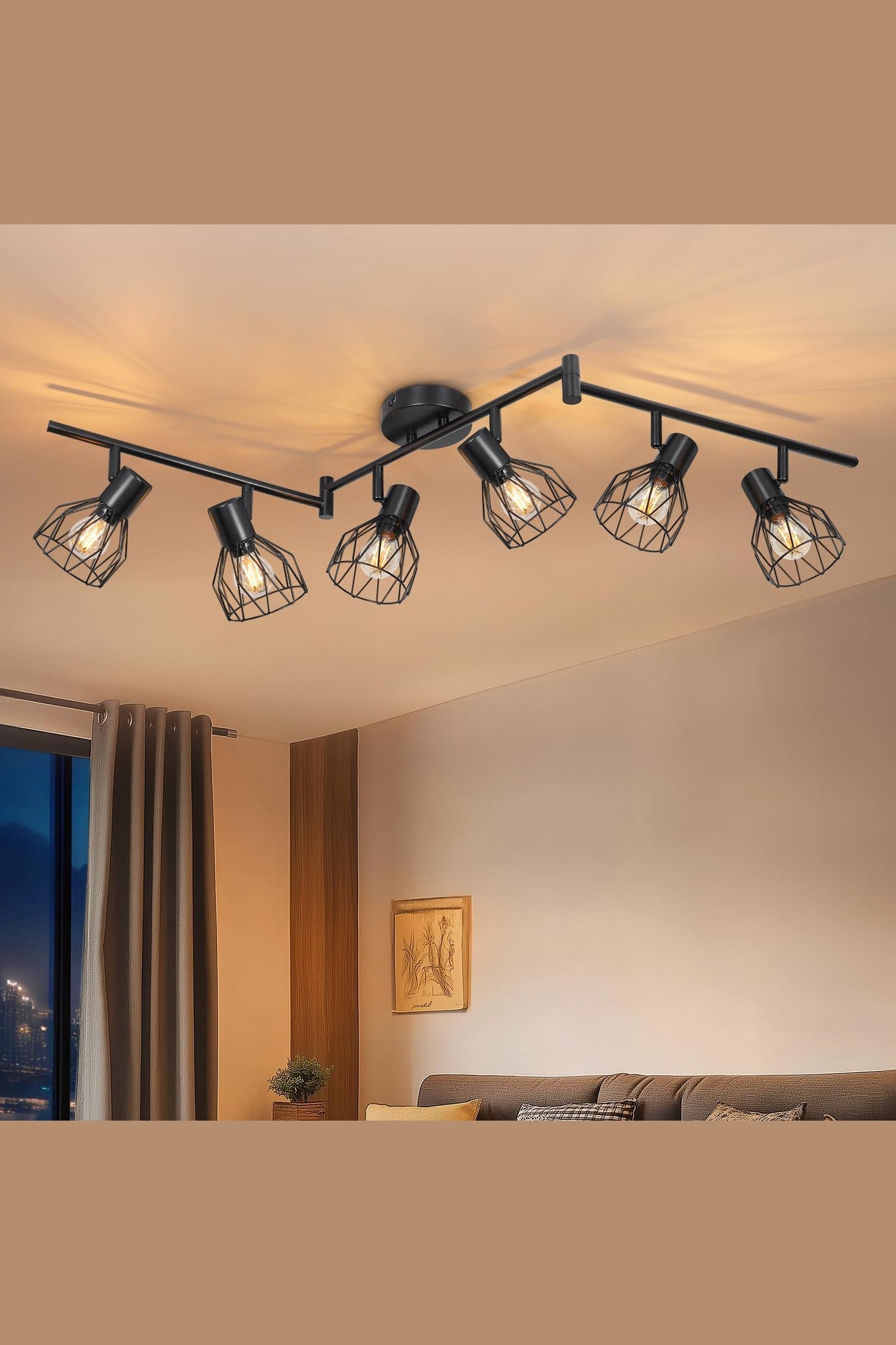 Plafonnier Industriel 2 Spots LED Orientable Plafonnier by Luminaire France