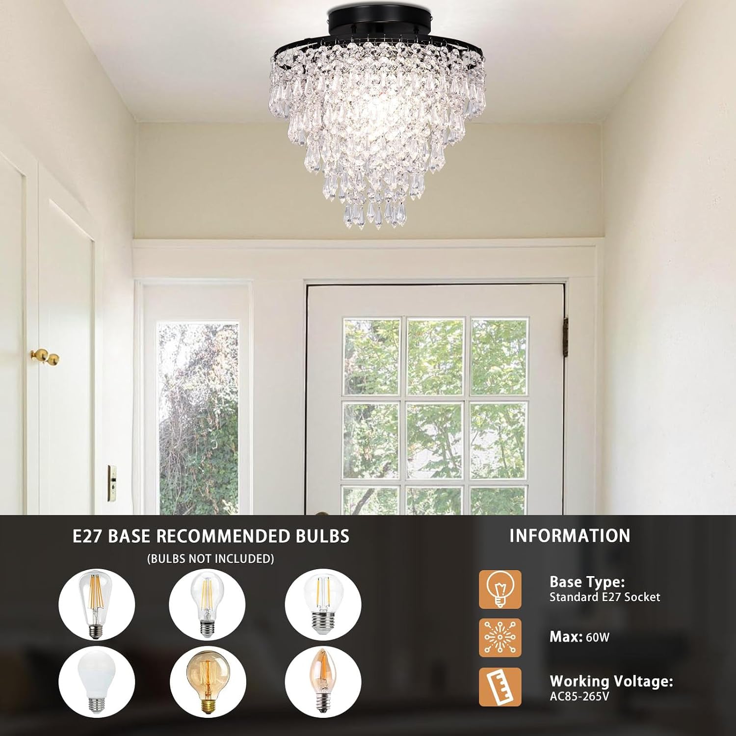 Lustre Cristal LED Moderne