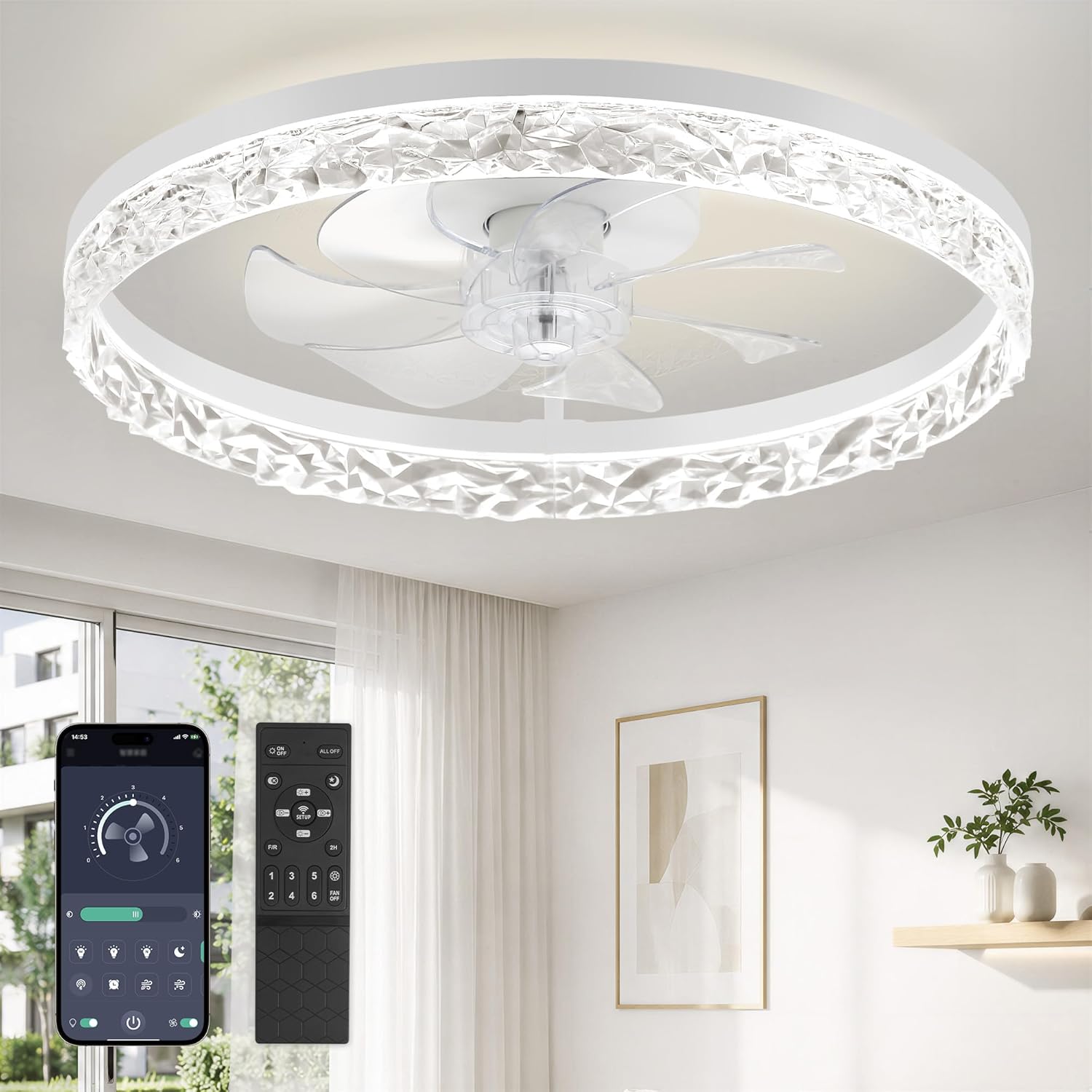 ZMISHIBO Ventilateur de Plafond