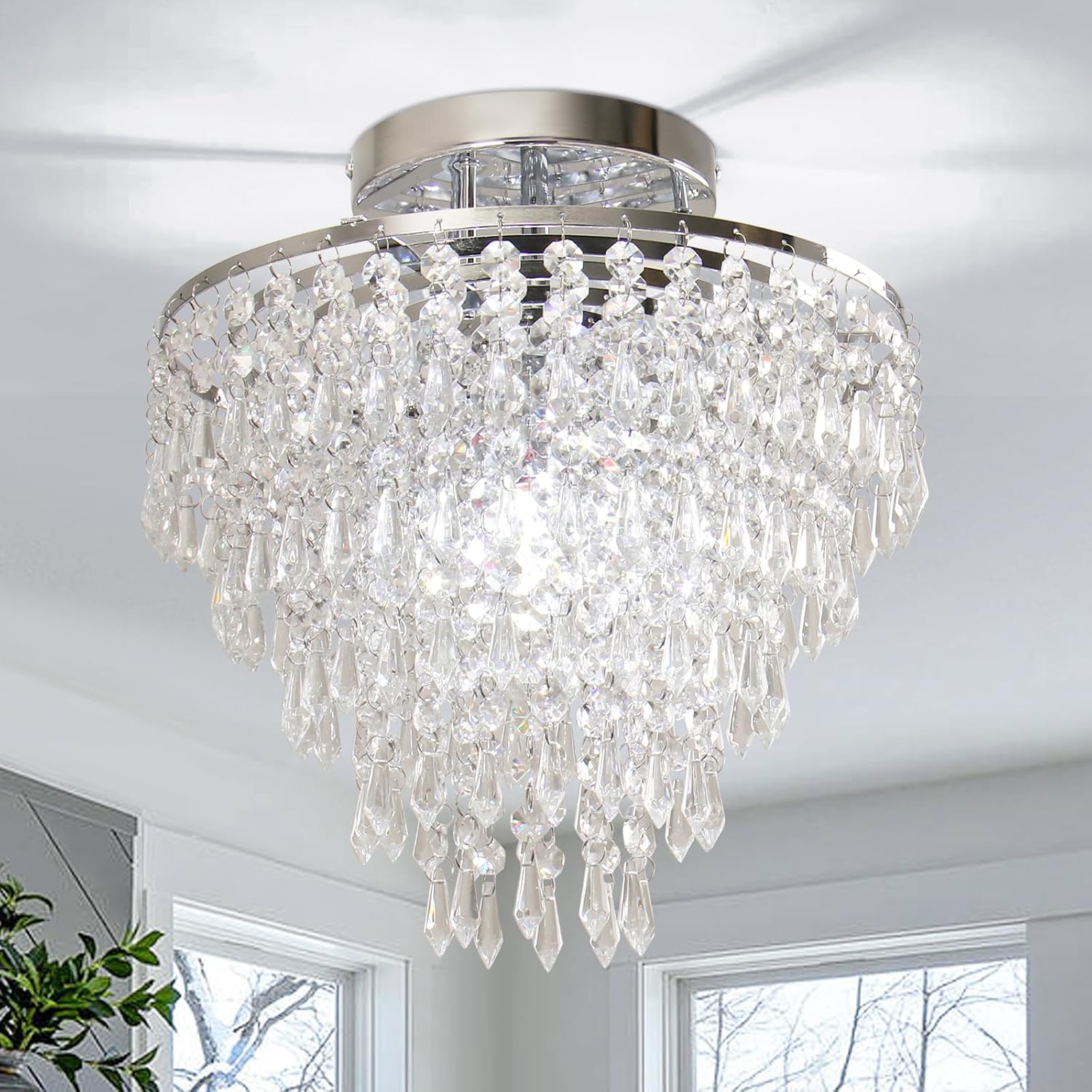 Lustre Cristal LED Moderne