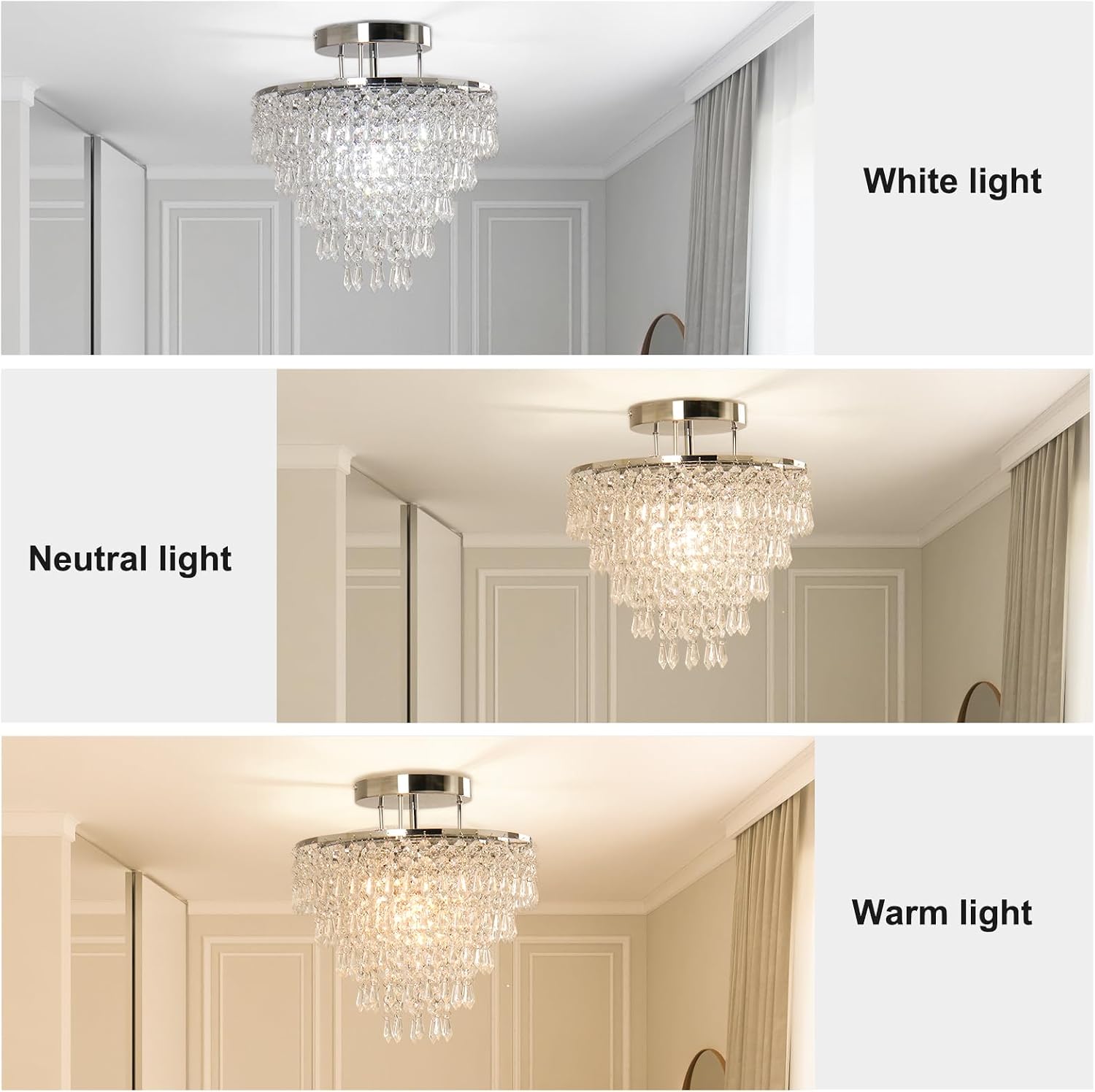 Lustre Cristal LED Moderne