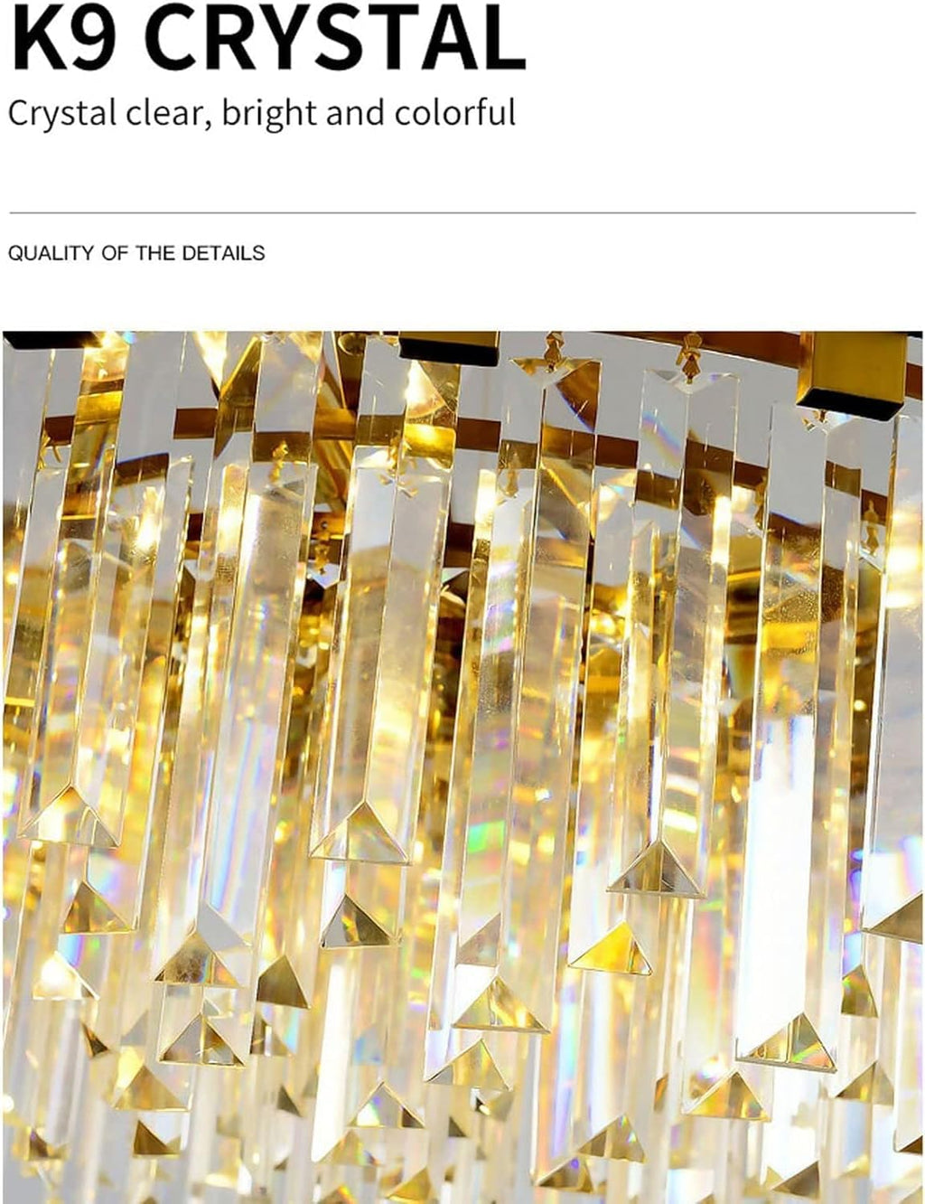 Lustre cristal moderne basse consommation