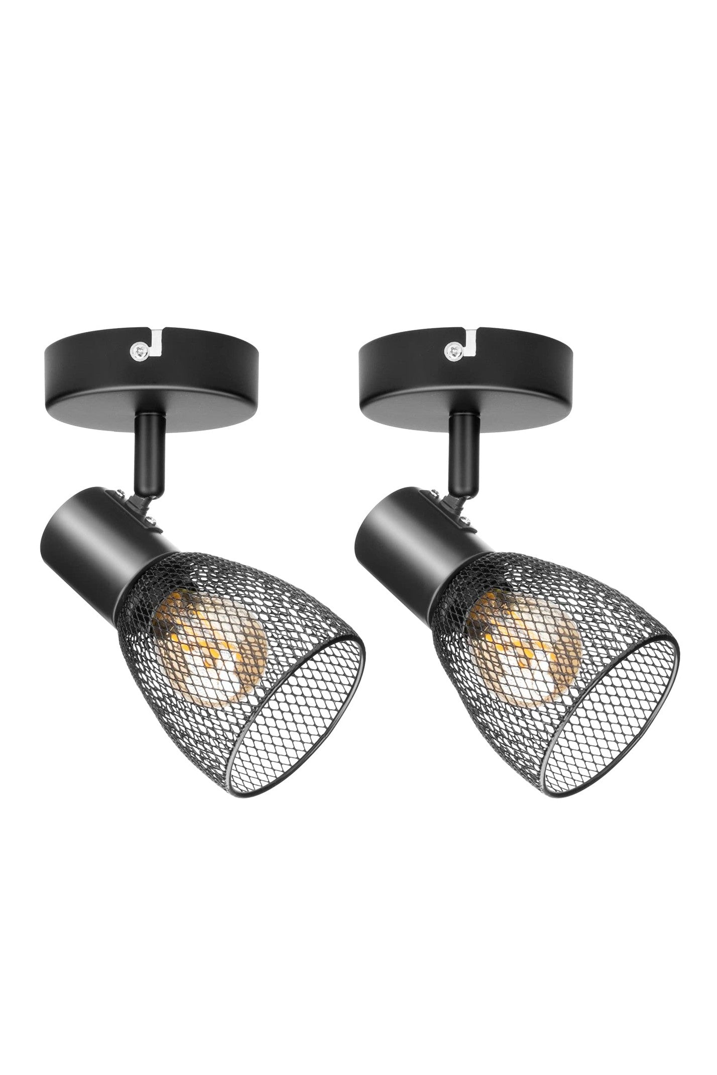suspension industriel 2 spots LED Noir