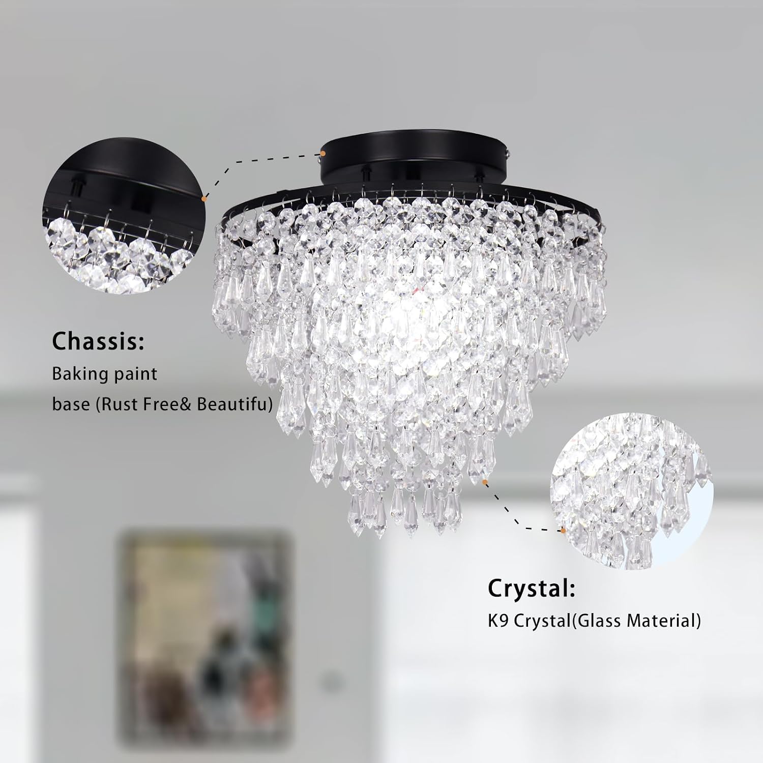 Lustre Cristal LED Moderne