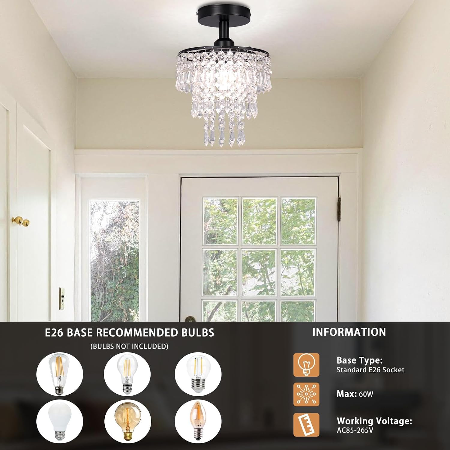 Lustre Cristal LED Moderne