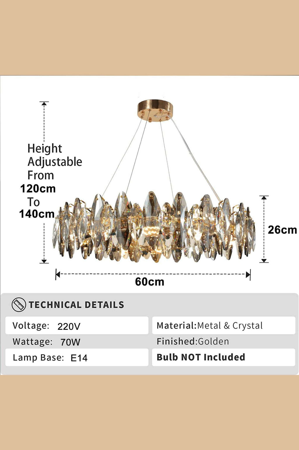 lustre en cristal luxe