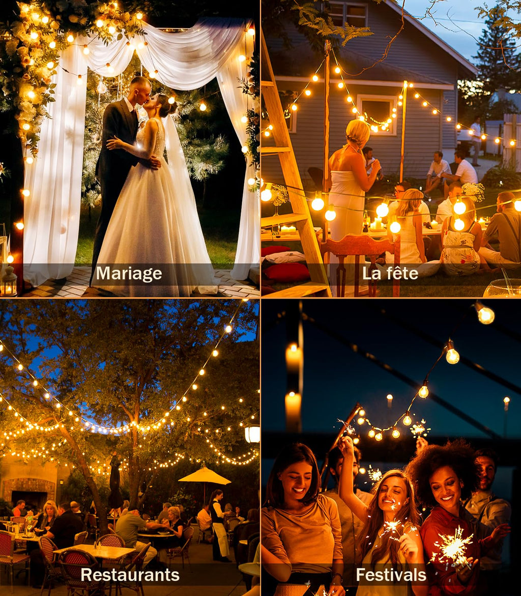 guirlande lumineuse pergola