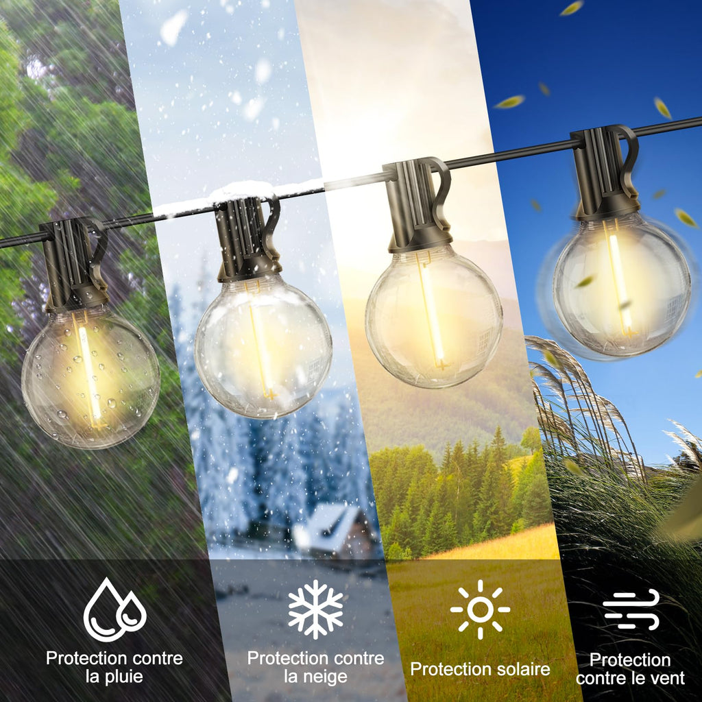 guirlande lumineuse extérieure 15 mètres