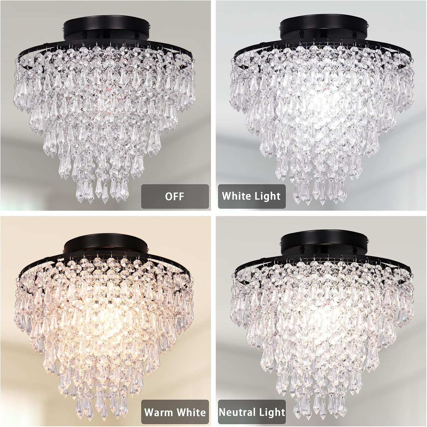 Lustre Cristal LED Moderne
