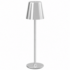 Lampe de chevet argenté tactile et USB