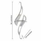 Dimensions de l'applique mural grise et blanche style note de musique 