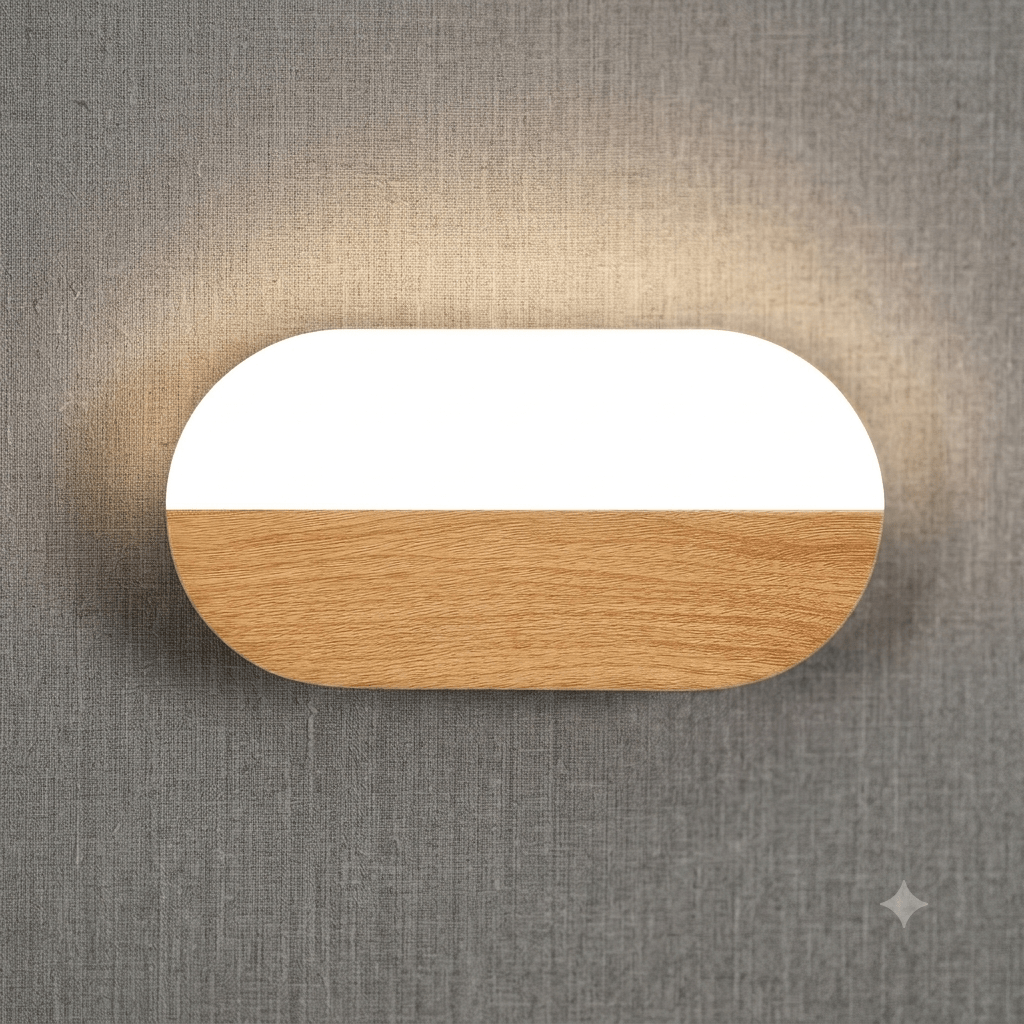 Applique mural couleur bois pour salon 