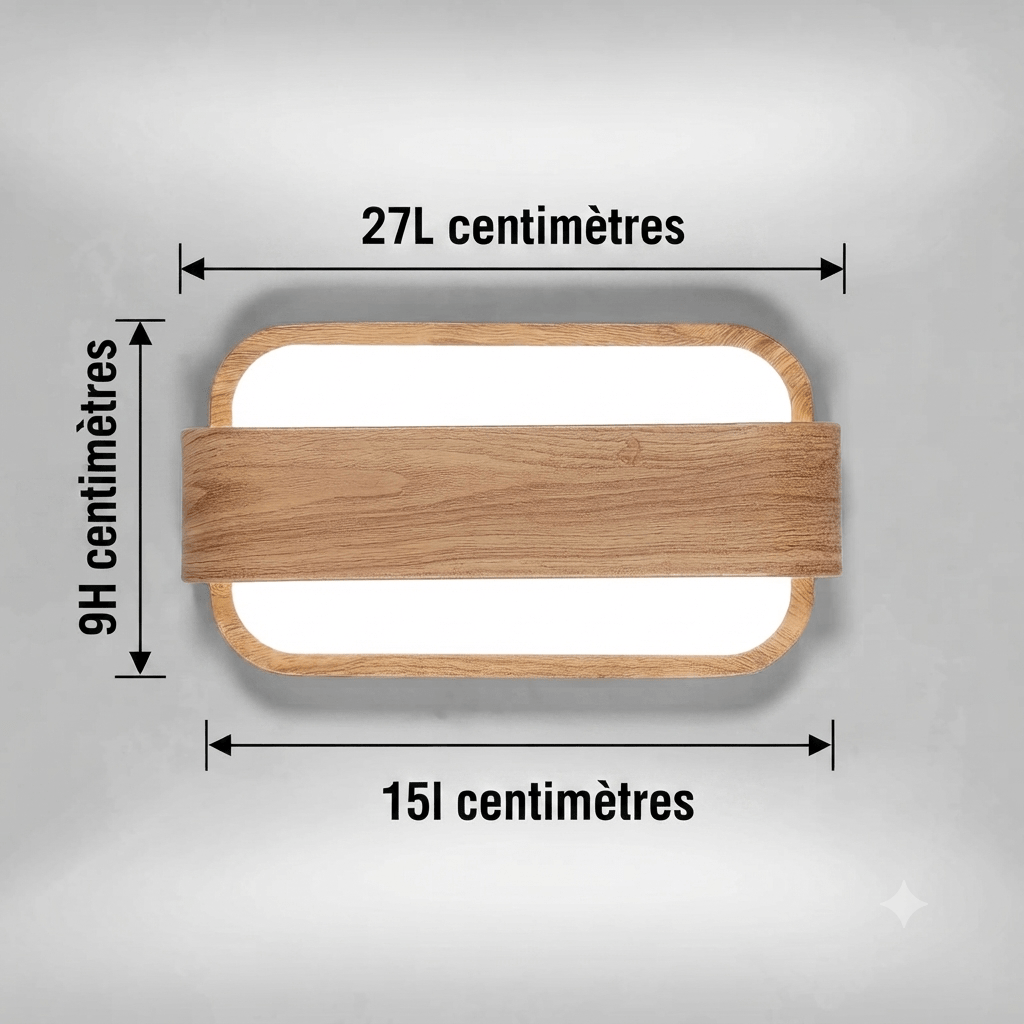 Dimensions applique mural rectangulaire en bois 