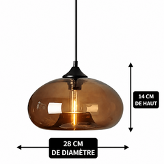 Plafonnier en verre soufflé coloré – 7 couleurs design pour salon, chambre et salle à manger