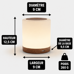 Veilleuse LED Tactile à Intensité Variable – Lampe Design pour Chambre