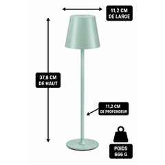 Lampe Chevet USB et tactile - or, argent, noir, jaune, rose et vert