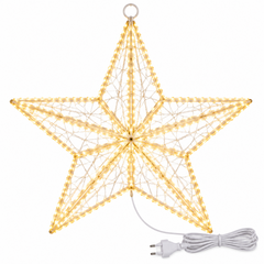 Étoile lumineuse de Noël 50 cm présentée seule sur fond blanc