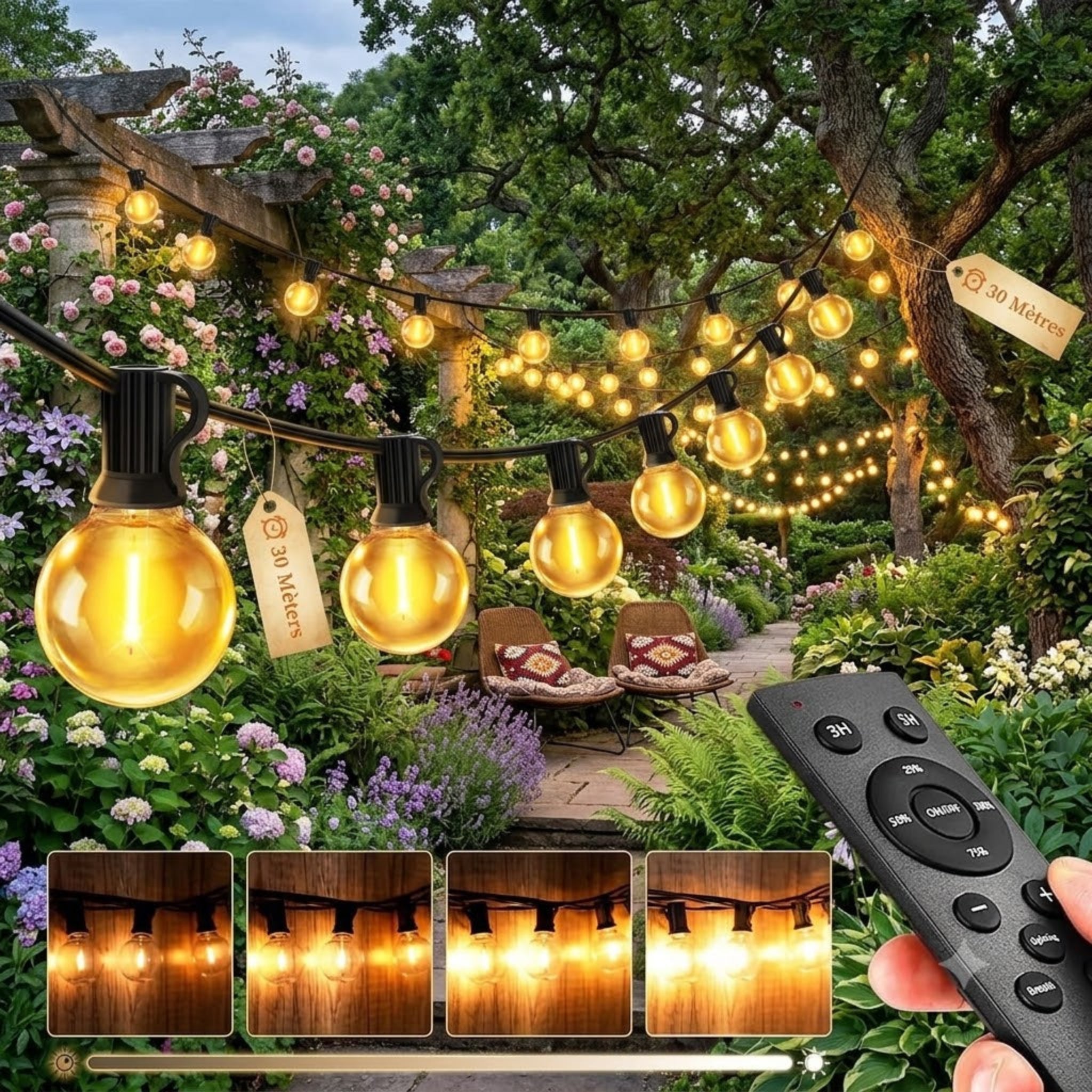 Guirlande lumineuse 30 mètres 