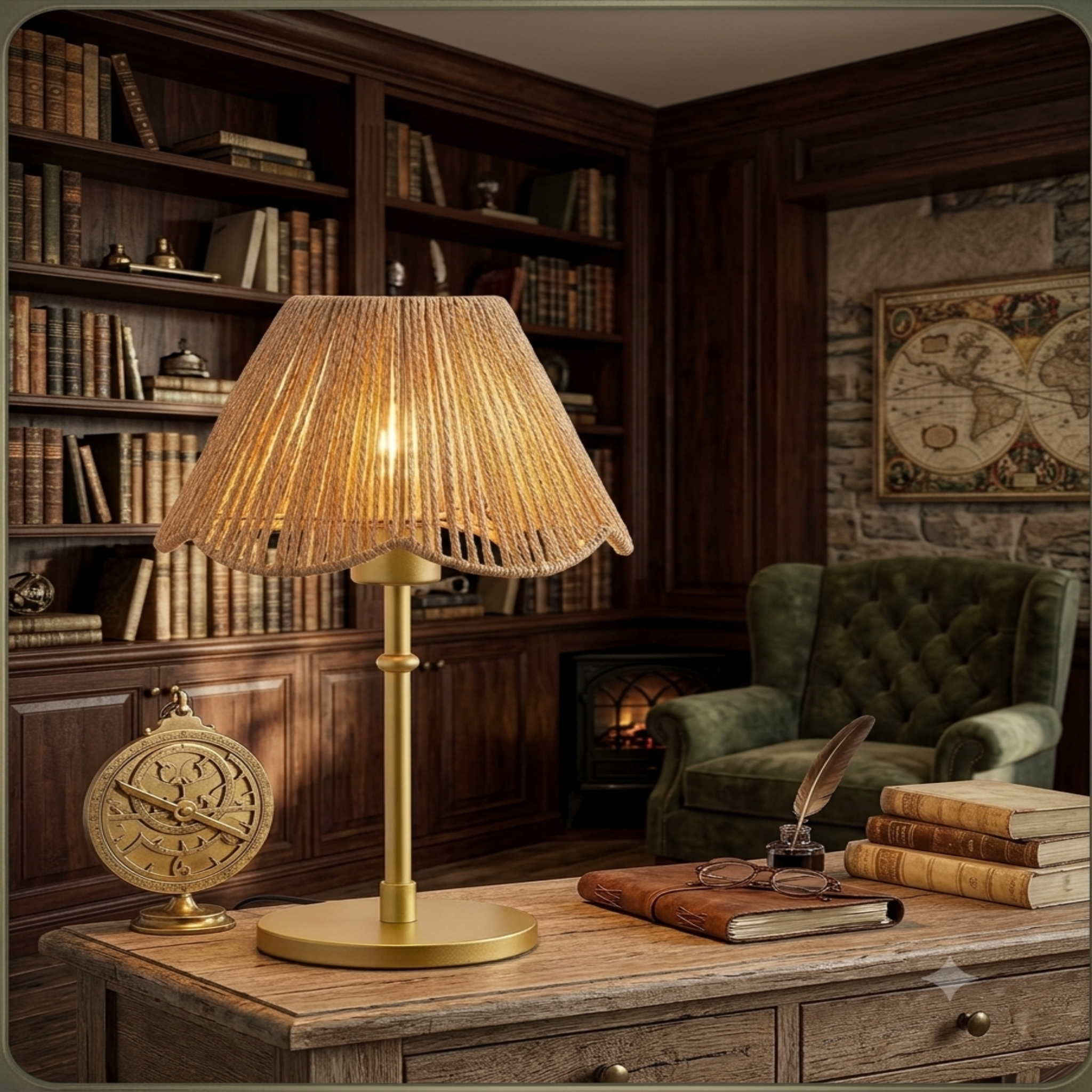 Lampe artisanale en papier