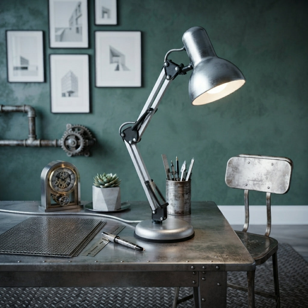Lampe de bureau industriel : design et vintage