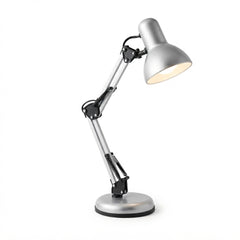 Lampe de bureau vue de face orientable grise style pix 