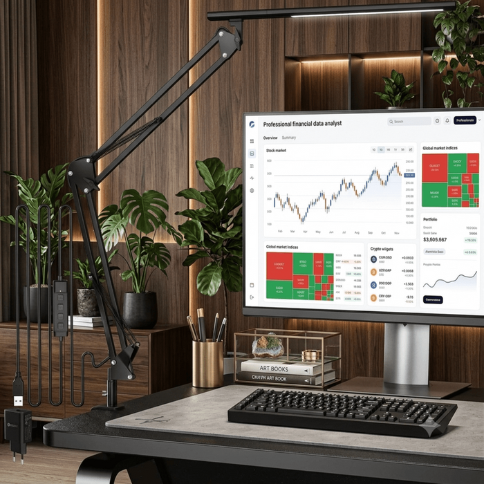 Lampe de bureau de style industriel noir