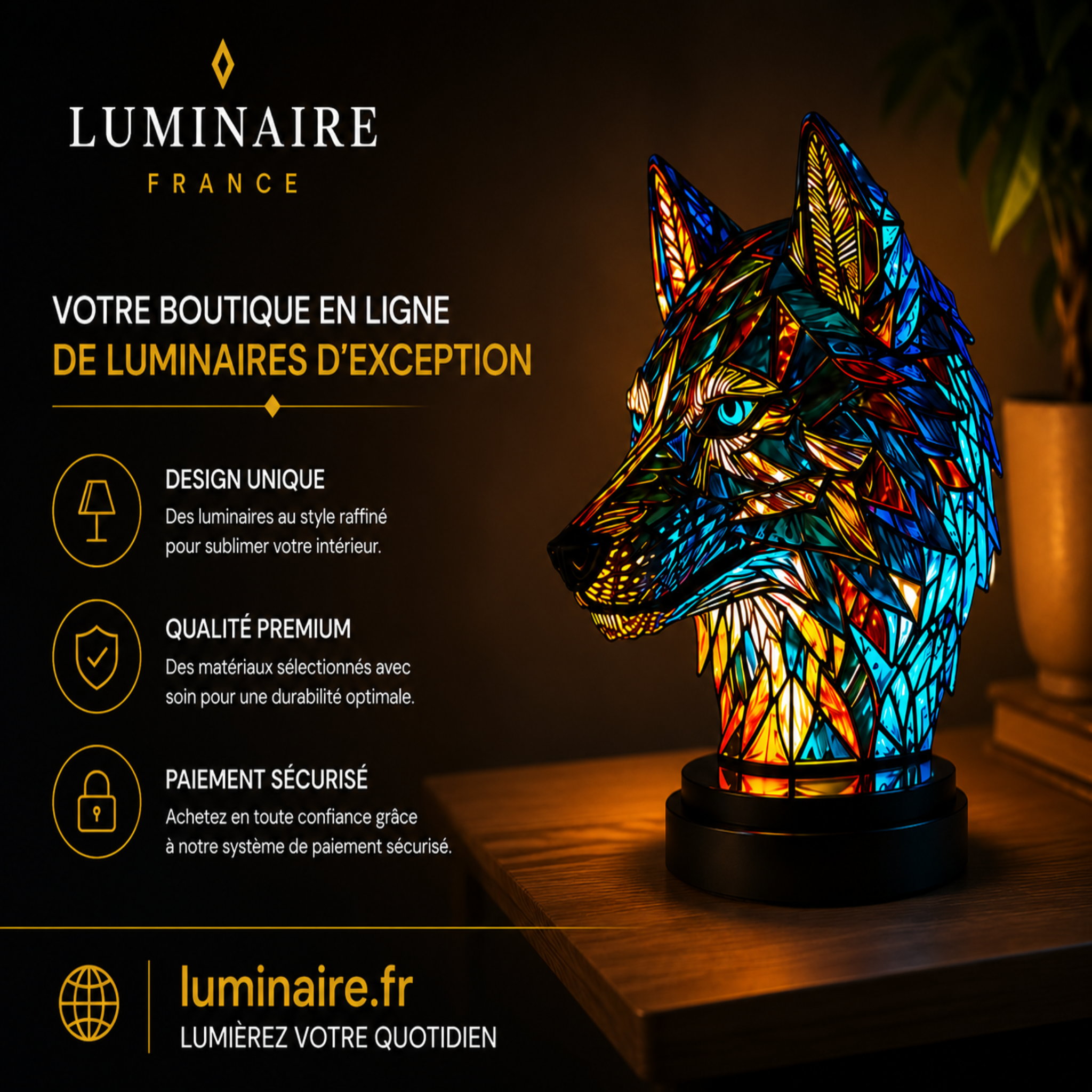 lampe table loup
