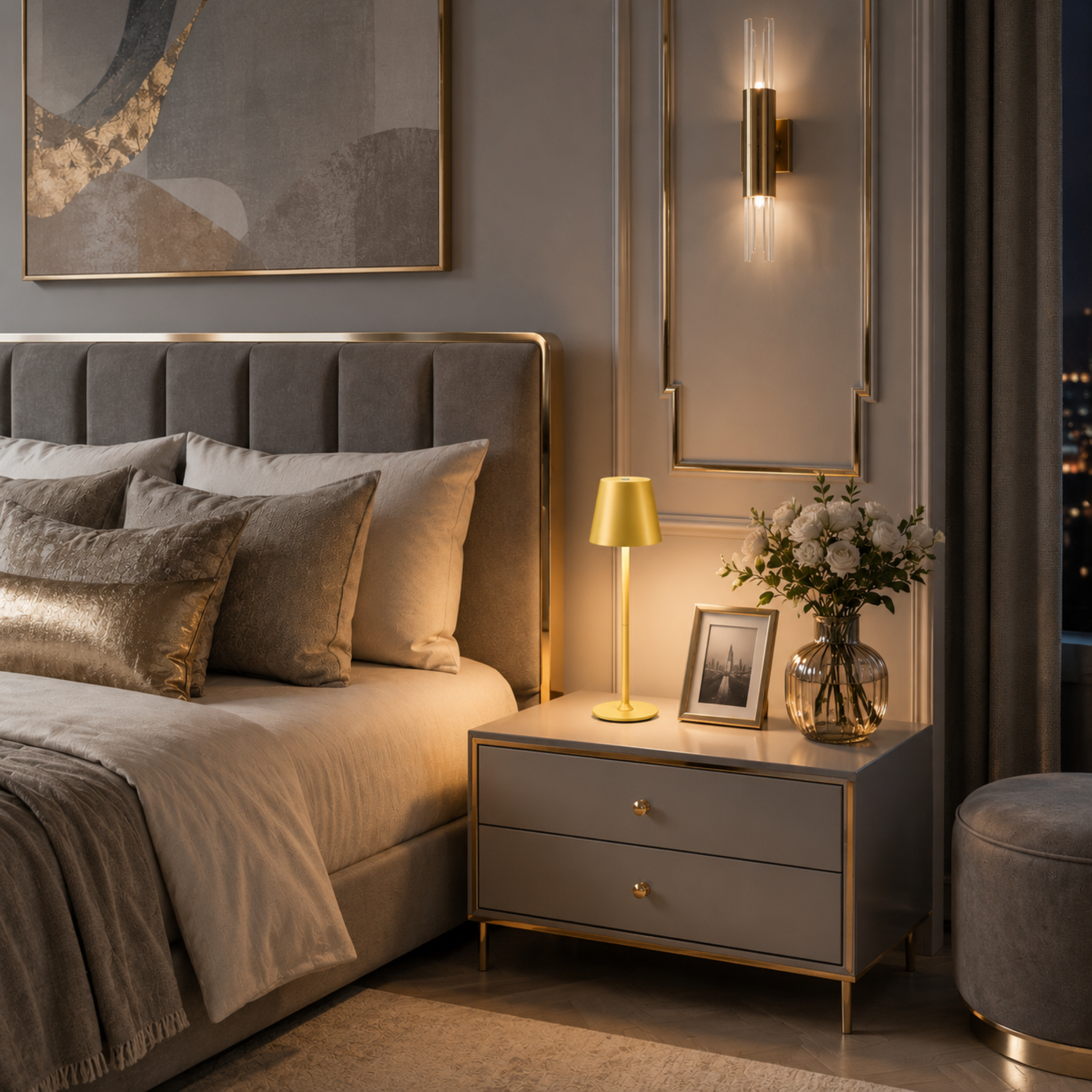 Lampe USB et tactile jaune 