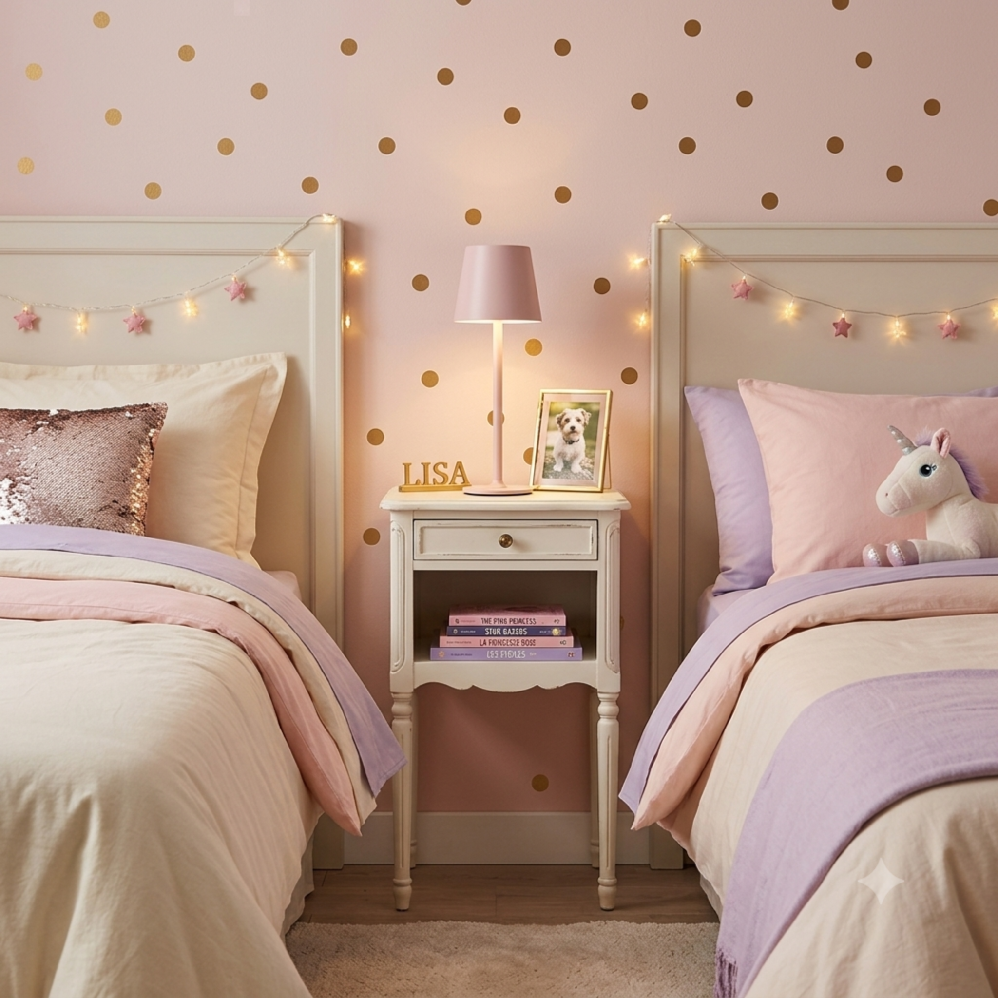 Lampe USB et tactile rose 