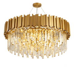 Lustre en cristal k9 vue de face