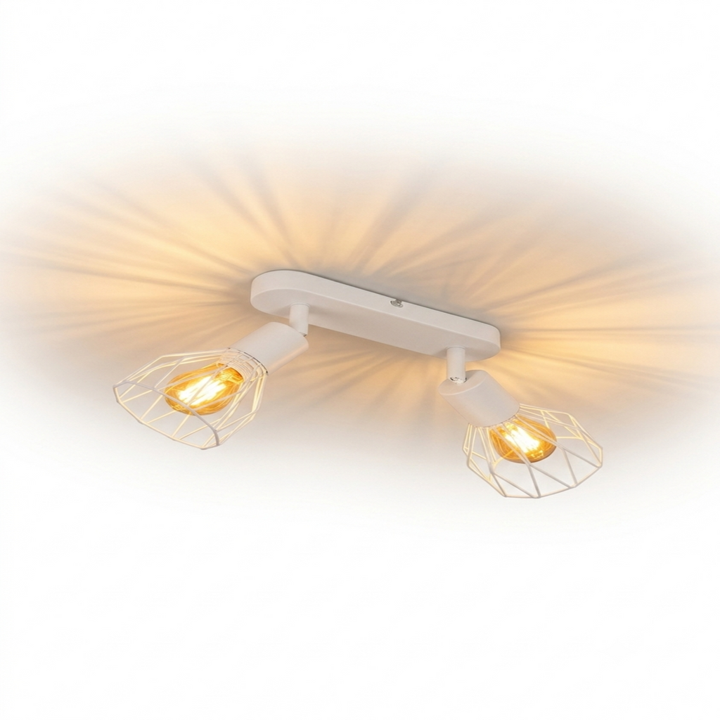 Plafonnier industriel led vue de face 