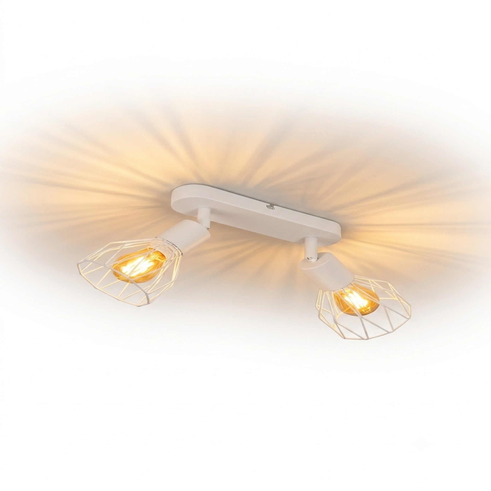 Plafonnier industriel led vue de face 