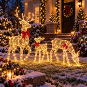 Renne Lumineux de Noël Extérieur en Métal avec Arc LED