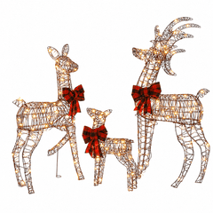 éclairage rennes de noel led 